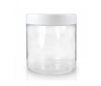 Plastic Jar with white cap500ml (17 fl.oz.)- 10 Pack